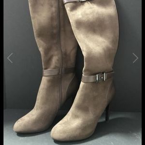 Charles & Keith Walnut Brown Heeled Boots